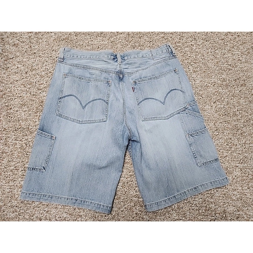 Vtg Levi's Denim Carpenter Shorts Y2K Men's 38 100% Cotton Skater Baggy Light